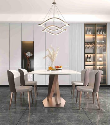 Semplicemente X struttura superiore di marmo moderna di lusso bassa di acciaio inossidabile dei tavoli da pranzo 6 8 Seater