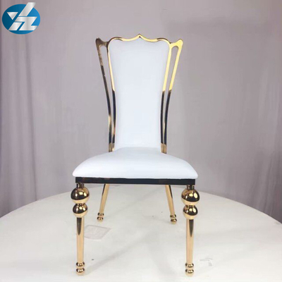 Oro reale nero bianco di acciaio inossidabile della sedia di banchetto di nozze della sedia della corona intorno alle gambe della sedia