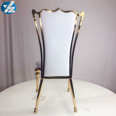 Oro reale nero bianco di acciaio inossidabile della sedia di banchetto di nozze della sedia della corona intorno alle gambe della sedia