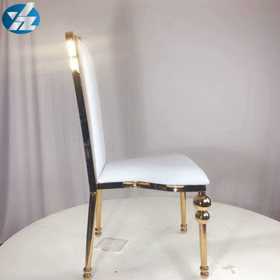 Oro reale nero bianco di acciaio inossidabile della sedia di banchetto di nozze della sedia della corona intorno alle gambe della sedia