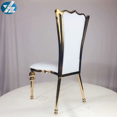 Oro reale nero bianco di acciaio inossidabile della sedia di banchetto di nozze della sedia della corona intorno alle gambe della sedia