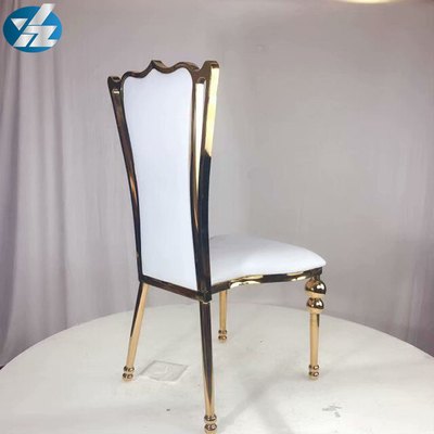Oro reale nero bianco di acciaio inossidabile della sedia di banchetto di nozze della sedia della corona intorno alle gambe della sedia