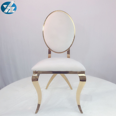 Sedia bianca elegante di banchetto di nozze del velluto della sedia delle gambe posteriori trasversali di Chrome