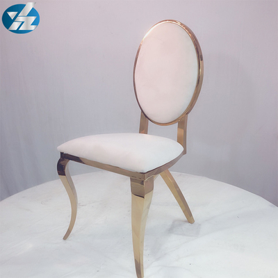 Sedia bianca elegante di banchetto di nozze del velluto della sedia delle gambe posteriori trasversali di Chrome