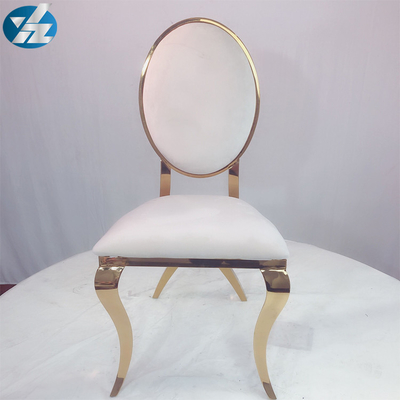 Sedia bianca elegante di banchetto di nozze del velluto della sedia delle gambe posteriori trasversali di Chrome