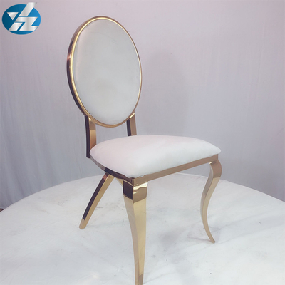 Sedia bianca elegante di banchetto di nozze del velluto della sedia delle gambe posteriori trasversali di Chrome