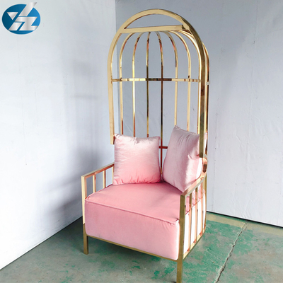 Acciaio inossidabile variopinto di Chairs 10KGS 201 della sposa e dello sposo della sedia del Birdcage dell'oro