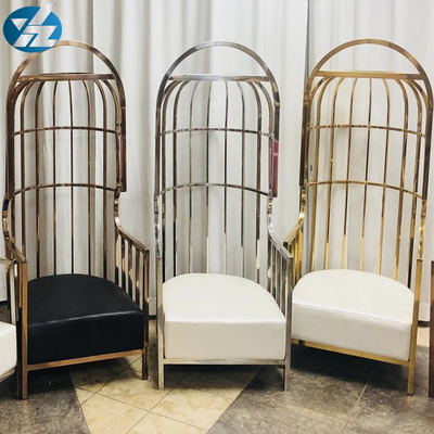 Acciaio inossidabile variopinto di Chairs 10KGS 201 della sposa e dello sposo della sedia del Birdcage dell'oro