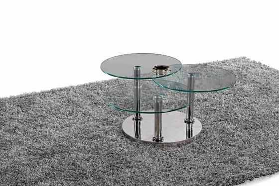 Luce alla moda della Tabella di tè del tavolino da salotto di vetro centrale del classico 3 di lusso