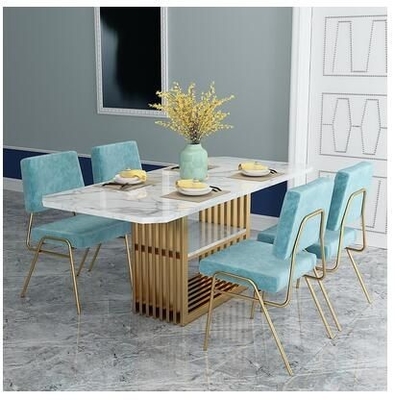 Tavoli da pranzo rettangolari moderni superiori di marmo nordici delle Tabelle di banchetto di nozze con le sedie 50X90X75