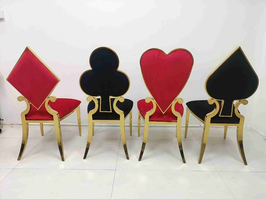 Banchetto del cuore della mazza che pranza la struttura di acciaio inossidabile di colore del nero della sedia