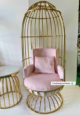 Acciaio inossidabile del metallo dell'oro della sedia comoda del Birdcage per il banchetto dell'hotel