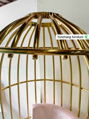 Acciaio inossidabile del metallo dell'oro della sedia comoda del Birdcage per il banchetto dell'hotel