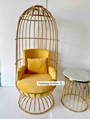 Acciaio inossidabile del metallo dell'oro della sedia comoda del Birdcage per il banchetto dell'hotel