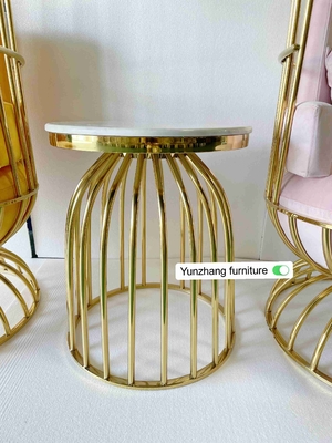 Acciaio inossidabile del metallo dell'oro della sedia comoda del Birdcage per il banchetto dell'hotel
