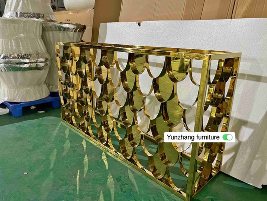 Tabella di console della Tabella di Antivari di metallo di colore dell'oro 150cmx40cmx80cm 201SS