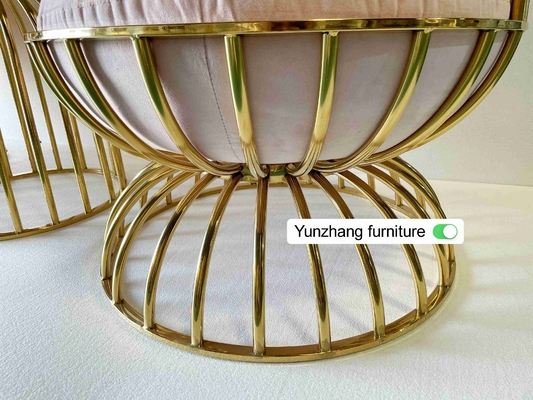 Acciaio inossidabile del metallo dell'oro della sedia comoda del Birdcage per il banchetto dell'hotel