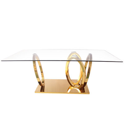 Buon prezzo Tabella est-ovest di Dublin Intersected Circle Rectangular Dining della mobilia in linea