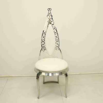 Buon prezzo Sedia pranzante elegante superiore di cuoio per l'anti gamba di ossidazione ss di evento in linea