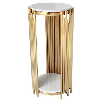 Buon prezzo Lato Sofa Table Living Room Set di altezza di acciaio inossidabile 60cm in linea