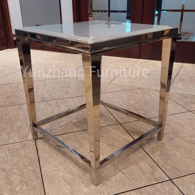 Prezzo buono Silver Frame SS201 Simple Bed Table Tavolino Quadrato Piccolo CBM Per Cameretta in linea