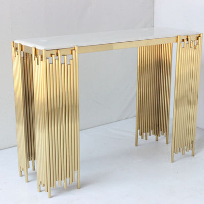 Prezzo buono Console in stile tubo Decorazione del tavolo con colore oro in linea