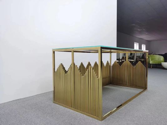 Prezzo buono Nuovo modello Rectangle in acciaio inossidabile Festa Evento Gold Wedding Table in linea