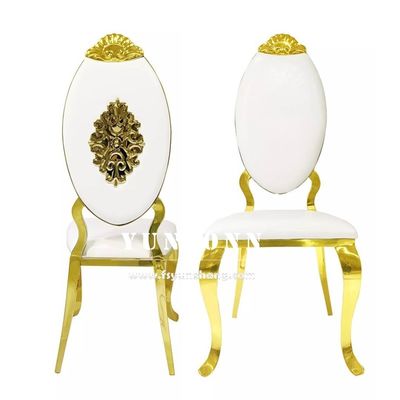 Prezzo buono Luxury Hotel Restaurant Sedile in metallo Corona Design Scaletta da sposa reale in acciaio inossidabile in linea