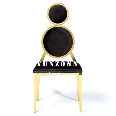 Buon prezzo Eleganti sedie da banchetto imbottite in velluto con dettagli dorati in linea