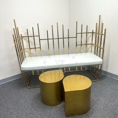 Prezzo buono Sedia Trono Regina Reale di Lusso per Sposa Sposo Moderna Sedia da Pranzo in Acciaio Inossidabile per Matrimonio Elegante Trono in Acciaio per Sposa Sposo in linea