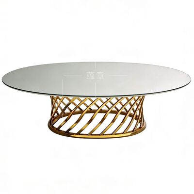 Prezzo buono Tavolo ovale di alta qualità con telaio in acciaio inossidabile in linea