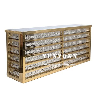 Prezzo buono Mobili da bar commerciali in acciaio inossidabile Design in cristallo Banconi da bar commerciali per noleggio per feste in linea