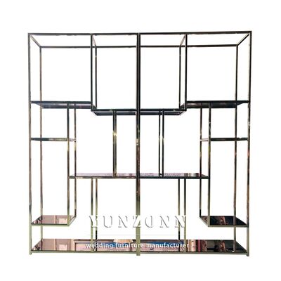 Prezzo buono Scaffale per matrimoni in acciaio inossidabile Mobili per la casa Rastrelliera per esposizione di vini per design d'interni a noleggio in linea