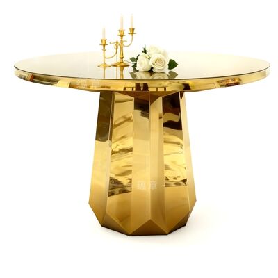 Prezzo buono Tavoli per torta nuziale in acciaio inossidabile con finitura galvanica a forma di diamante per eventi e occasioni in linea