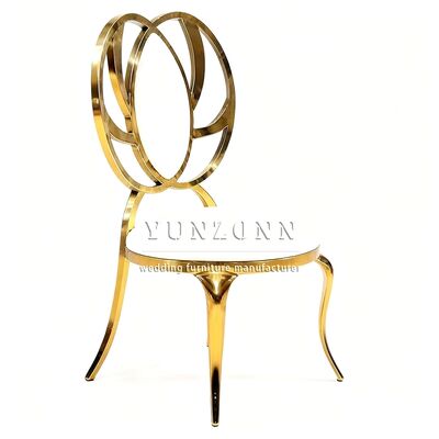 Prezzo buono Evento Sedia elegante di lusso Sedia nuziale Sedia a noleggio Sedia in acciaio inossidabile oro Alberghi e ristoranti in linea
