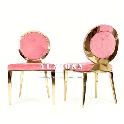 Prezzo buono Fabbrica Fornitura rosa e oro Eventi Stagliabile in acciaio inossidabile Sedie oro lusso Louis Eventi banchetto sedie da matrimonio per evento in linea