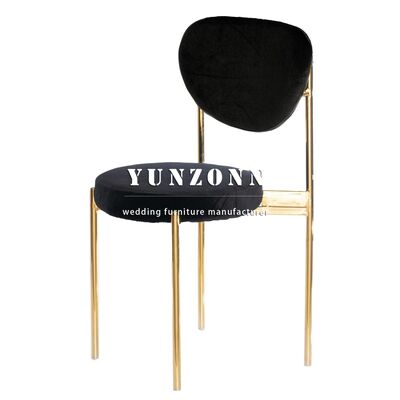 Prezzo buono Arredamento alberghiero Sedia da pranzo in oro di lusso Sedia da pranzo in acciaio inox in linea