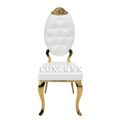 Prezzo buono Sedia in acciaio inossidabile moderna popolare all'ingrosso per banchetti d'albergo per eventi nuziali in linea