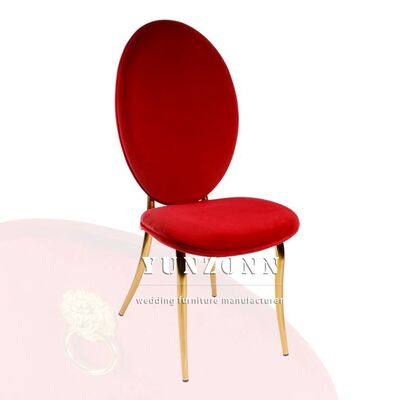 Prezzo buono Red Velvet Luxury Hotel Hall Poltrona da sposa in acciaio inossidabile staccabile Poltrone per eventi in affitto in linea
