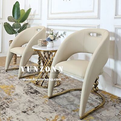 Prezzo buono Sedia da pranzo di lusso di alta qualità in acciaio inossidabile in linea