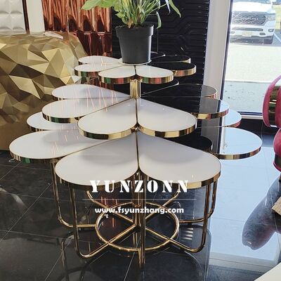 Prezzo buono Supporto Elegante per Torte Nuziali dal Design Unico a Forma di Fiore per Arredamento Commerciale in linea