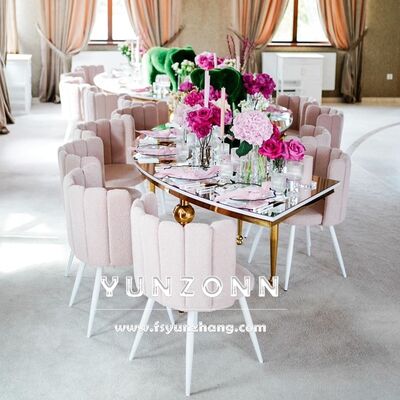 Prezzo buono Mobili di lusso in stile Dubai per eventi nuziali, sale da banchetto, sedie reali a forma di dito, sedie da pranzo personalizzabili in velluto in linea