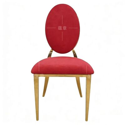 Nuovo Modello Sedie da Matrimonio Royal Gold Rotonde in Acciaio Inossidabile con Velluto Rosso Stile Moderno Eventi all'Aperto Hotel Bar Feste