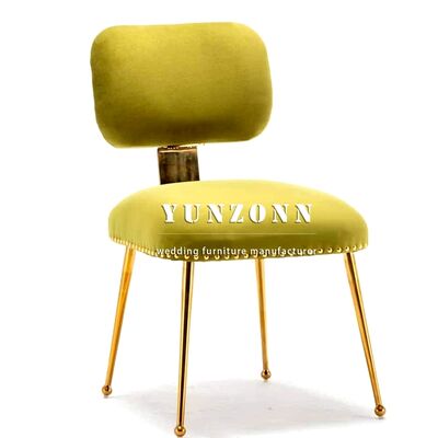 Prezzo buono Sedia da pranzo Harper color oliva a forma di T di lusso per eventi nuziali in linea