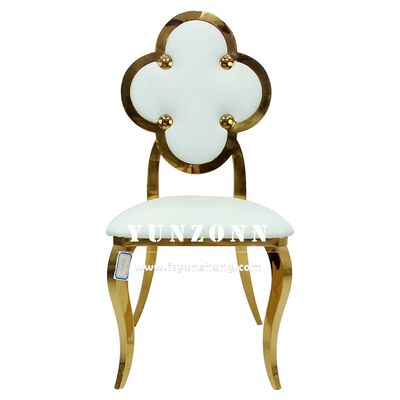 Prezzo buono Sedia da pranzo moderna in oro, sedia da banchetto in pelle e tessuto di alta qualità per sala da pranzo o hotel, per uso in soggiorno all'aperto in linea