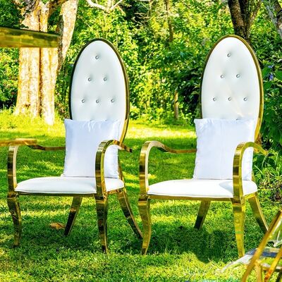 Prezzo buono Moderne Sedie Trono in Acciaio Inossidabile per Re e Regina, Sedia Imperatrice per Matrimoni, Eventi, Banchetti e Hotel in linea