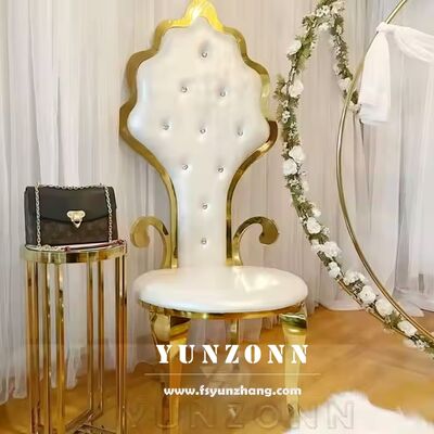 Prezzo buono Leaf Shape Special Royal Design per hotel Furniture Sposa e sposo Trono Poltrone per coppia con cristallo per matrimoni Eventi usati in linea