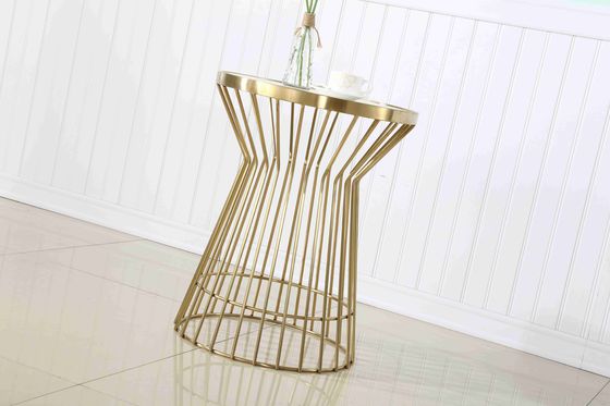 Prezzo buono Tabella dorata di lusso del dolce dello specchio di nozze di acciaio inossidabile per la decorazione di evento in linea