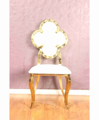 Buon prezzo Gli eventi popolari di nozze di acciaio inossidabile di Medio Oriente rivestono di pelle la sedia pranzante posteriore in linea