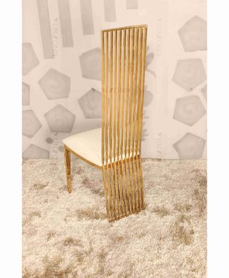 Prezzo buono Il banchetto di lusso dell'alto di nozze oro posteriore della sedia presiede il peso 200Kg di acciaio inossidabile in linea